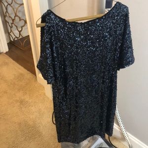 Dark Navy Sequin Dress from Aidan Mattox (size 4)